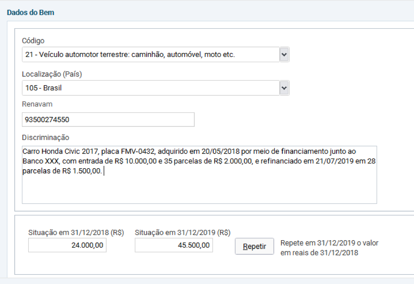 Imposto De Renda 2020 Como Declarar Carro E Imóvel Financiado Blog Do Ir Bot 8502